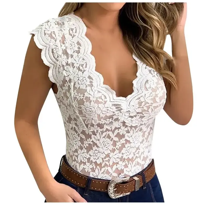 Nouveaux débardeurs pour femmes, débardeur sexy en dentelle à col en V pour l'été, sous-vêtement, bralette couleur bonbon, lingerie féminine en dentelle