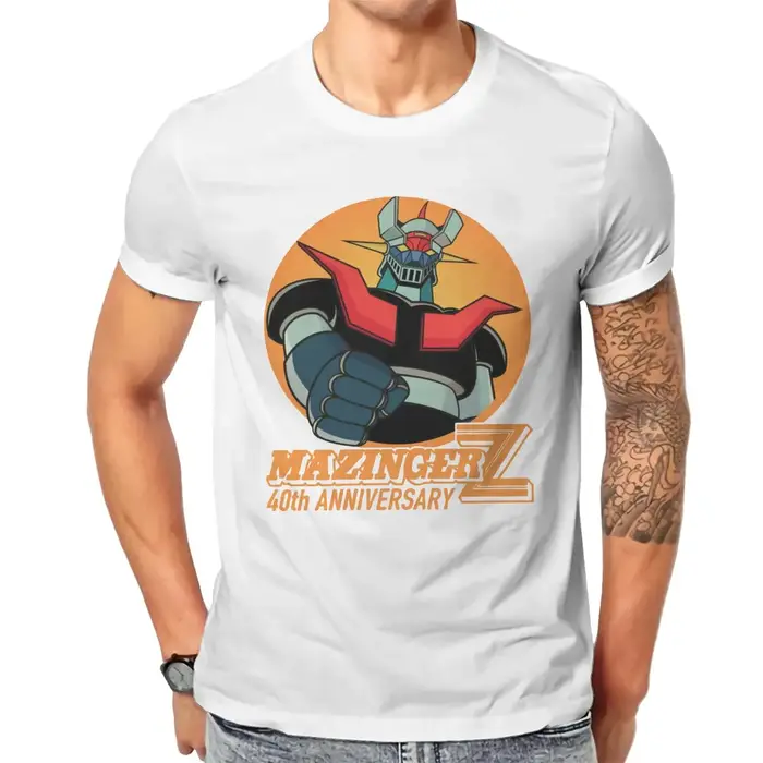 T-shirt manches courtes homme, 100% coton, hipster, robot Grendizer Goldorak Actarus, Mazinger Z 40th, taille Y