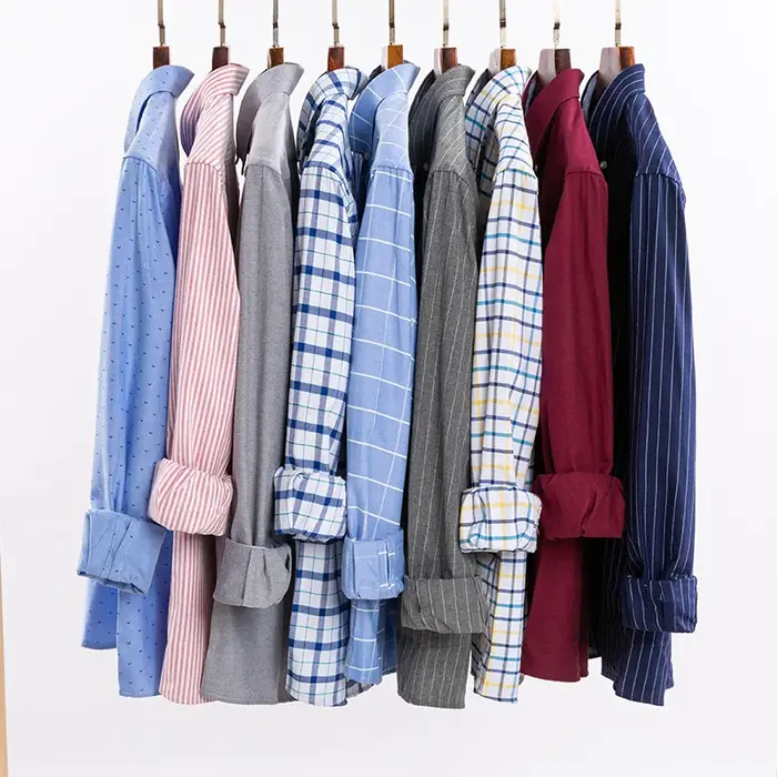 100% coton Oxford hommes chemises à carreaux homme d'affaires décontracté haute qualité à manches longues poche chemise