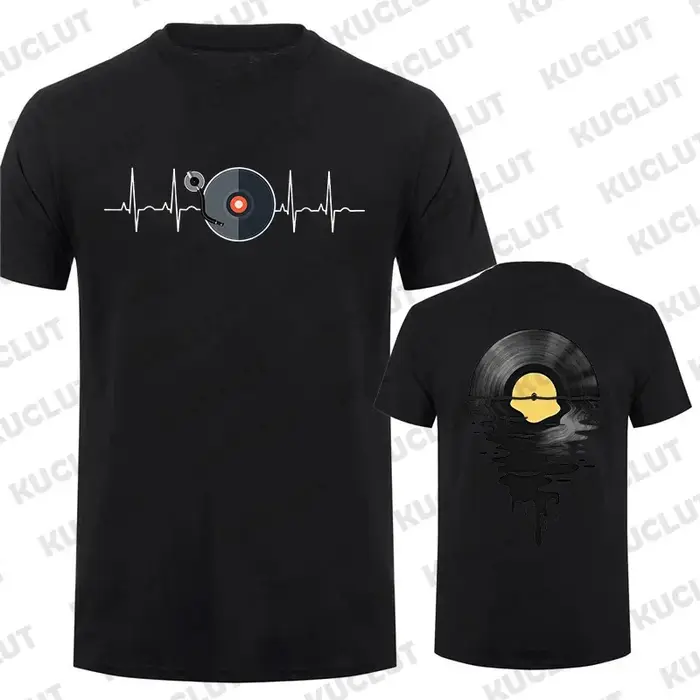 Amoureux de la musique t-shirts pour hommes femmes DJ musique cadeaux vêtements phonographe disque i