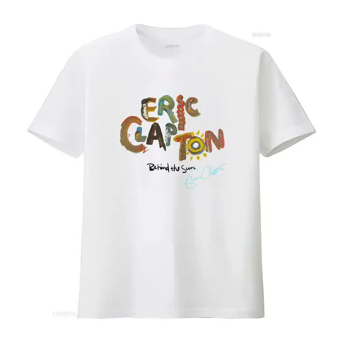 T-shirt Eric Clapton Signature Behind The Sun disponible dans toutes les tailles S 5XL vintage lavé 