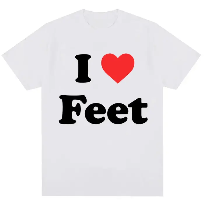 T-shirt humoristique « I Love Feet » pour hommes et femmes