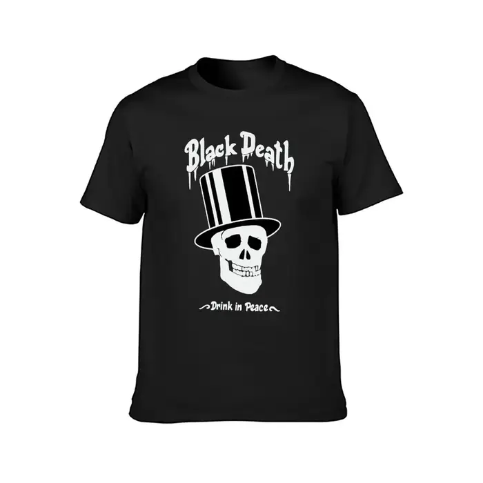 T-shirt surdimensionné avec logo Black Death Vodka pour hommes, impression graphique d'animal microscopique pour garçons, vêtements sublimes