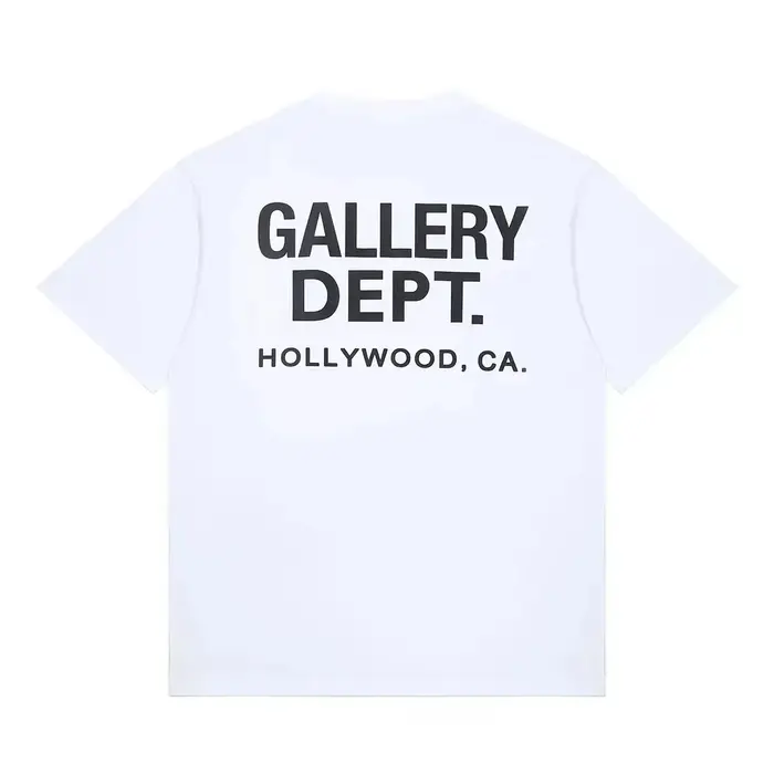 T-shirt vintage style streetwear Gallery Dept imprimé, motif lettres tendance, col rond décontracté,