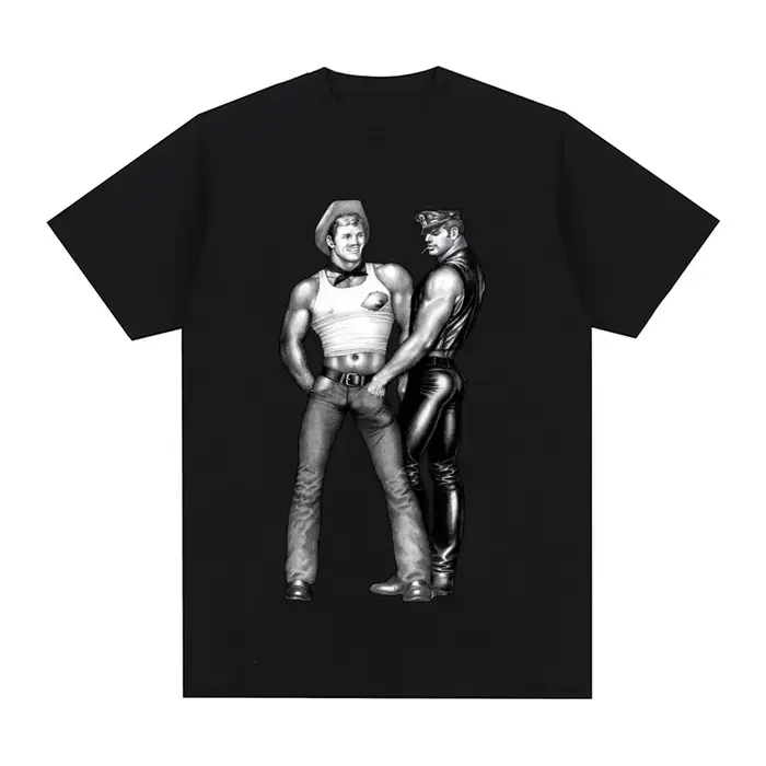 TOM OF FINLAND-T-shirt vintage pour hommes et femmes, en coton, à la mode, arc-en-ciel, Gay Cops Pri