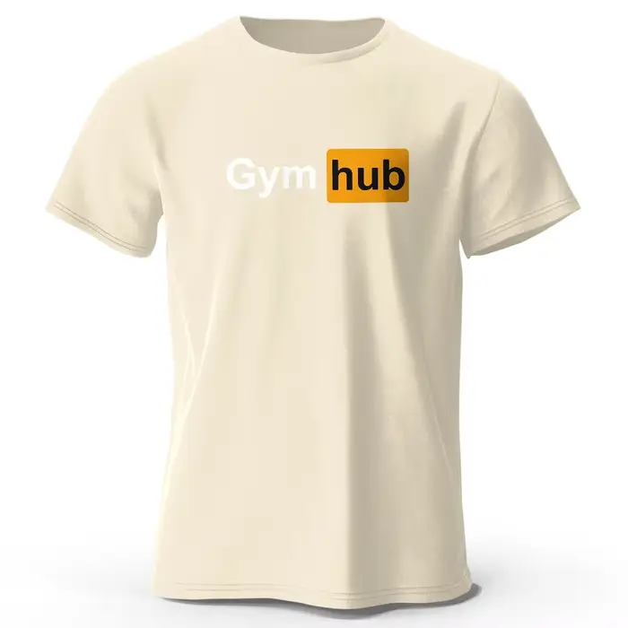 Gym Hub imprimé hommes T-Shirt 100% coton surdimensionné drôle graphique t-shirts pour hommes hauts 