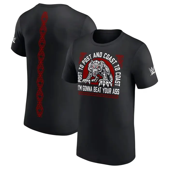 T-shirt de combat de lutte pour homme Jacob Fatu 2026 noir