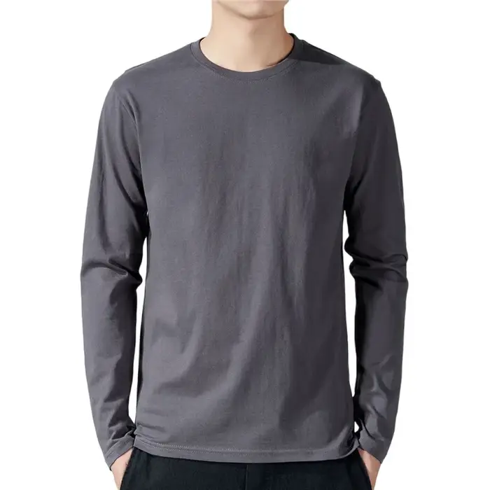 T-shirt en coton à manches longues pour hommes