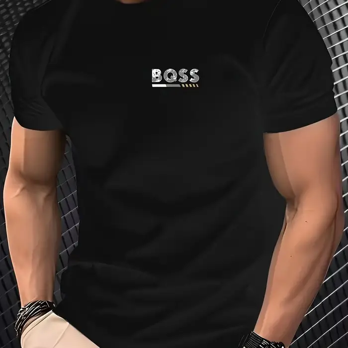 T-shirt de course à col rond pour homme - Édition Printemps/Été - Imprimé à motifs - Manches courtes à séchage rapide - Vêtements de sport respirants