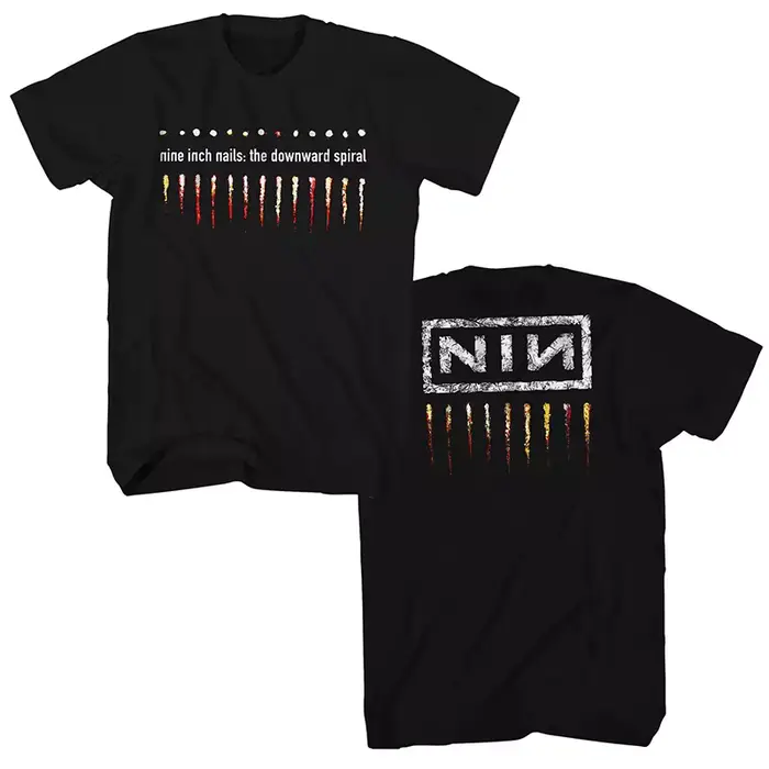 NINE INCH NAILS, une groupe de rock américain, est une marque de t-shirts décontractés de luxe pour 