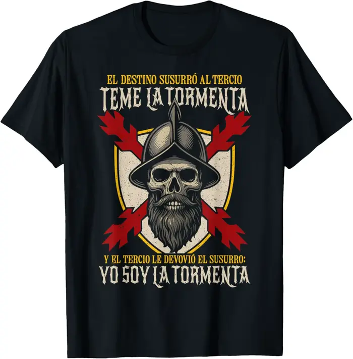 T-shirt décontracté à manches courtes 100 % coton Teme La Tormenta Tercio Español Don Blas De Lezo I