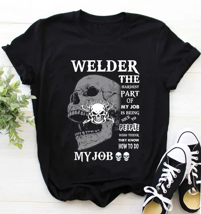 Chemise de soudeur t-shirt de soudage Streetwear polyvalent à manches courtes graphique hommes femmes élégant Harajuku unisexe hauts