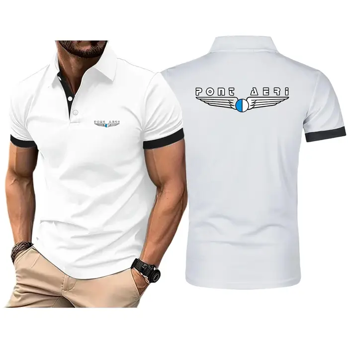Polo basique pour homme Disco Logo Pont Aeri CH