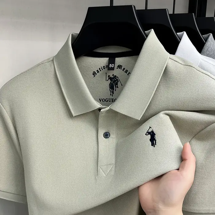 Designer nouveau 100% coton manches courtes polo shirt haut de gamme marque pony broderie hommes nouvelle mode golf décontracté été T-shirt