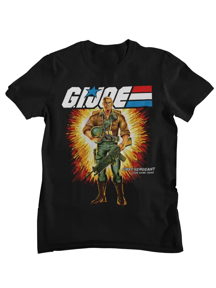 T-shirt imprimé avec personnage de dessin animé rétro G. I. Joe A Real American Hero