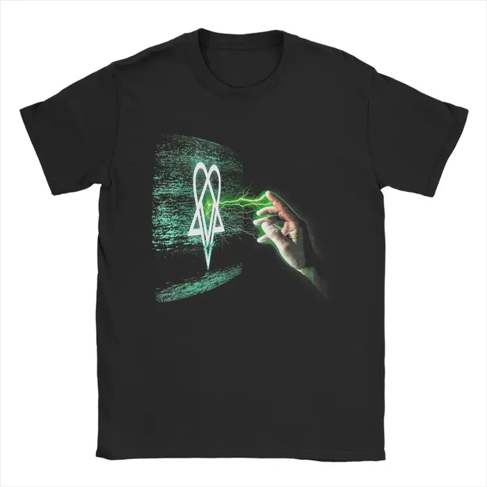 Ville Valo HIM double crâne sur marron T-Shirts hommes génial 100% coton t-shirt col rond à manches courtes