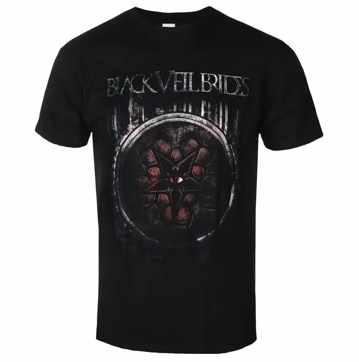 T-shirt en coton noir unisexe à manches courtes avec motif Fit Black Veil Brides, style décontracté 