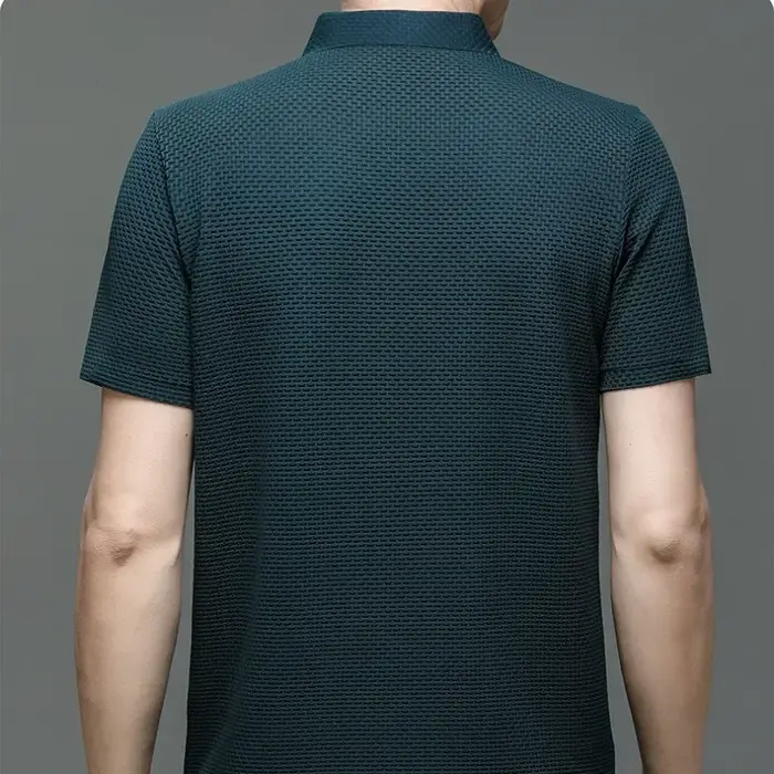 Vêtements de marque été nouveau T-shirt à manches courtes pour hommes soie glacée POLO frais et respirant affaires décontracté haut absorbant la sueur