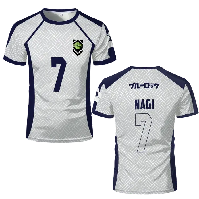 2025 été nouveaux hommes bleu serrure Anime maillot de football T-shirts femmes mode hauts de sport 