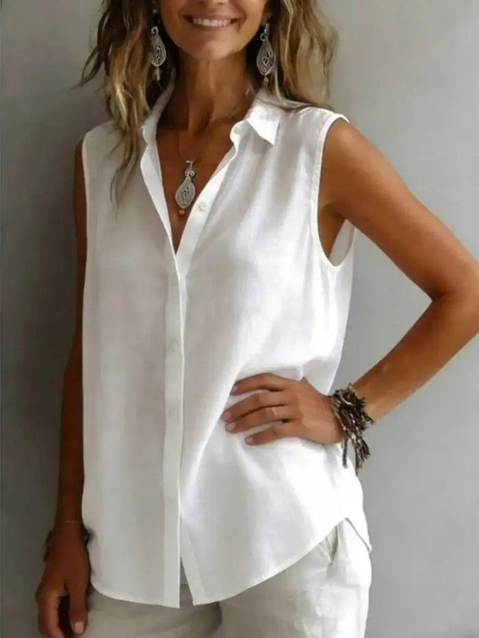 Nouvelles Blouses d'été sans manches pour femme