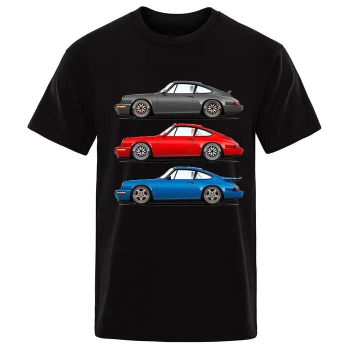 T-shirt de course automobile à manches courtes pour hommes, t-shirt graphique classique, streetwear 