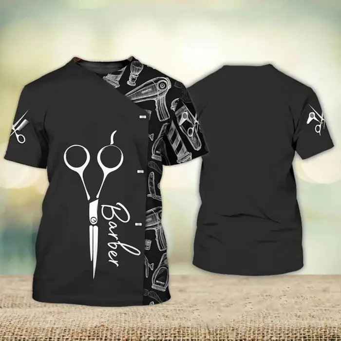 T-shirt graphique à manches courtes imprimé 3D pour hommes
