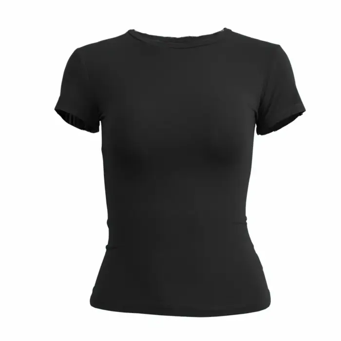 Femme vêtements à manches courtes T-shirt coupe ajustée hauts