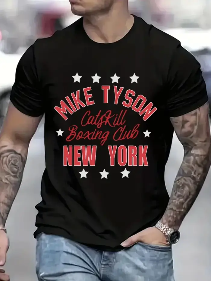 T-shirt imprimé boxe homme musclé