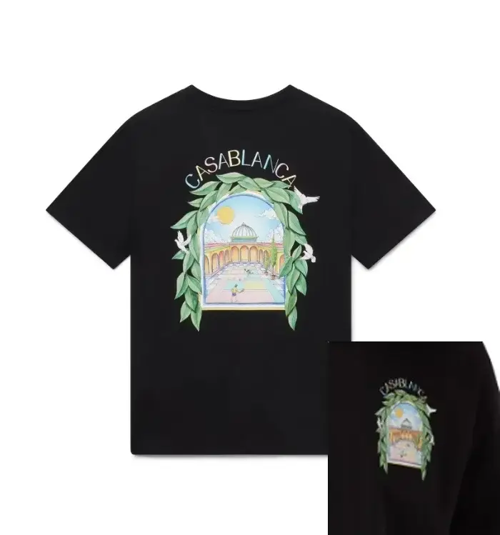 T-shirt blanc de haute qualité à imprimé arqué 100% coton, tee-shirt graphique pour hommes et femmes