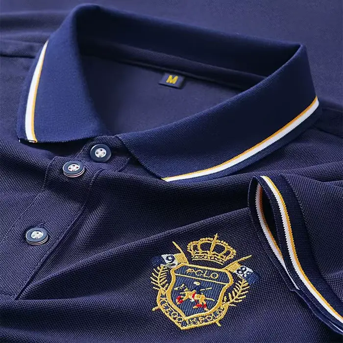 Polo brodé d'été pour hommes