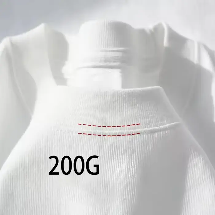 T-shirt à manches courtes en coton épais bleu marine 200g