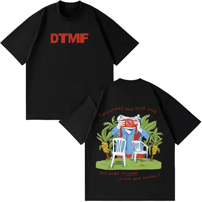 T-shirts imprimés Rapper Bad Bunny Tour 2026 pour hommes et femmes, T-shirts Hip Hop surdimensionnés