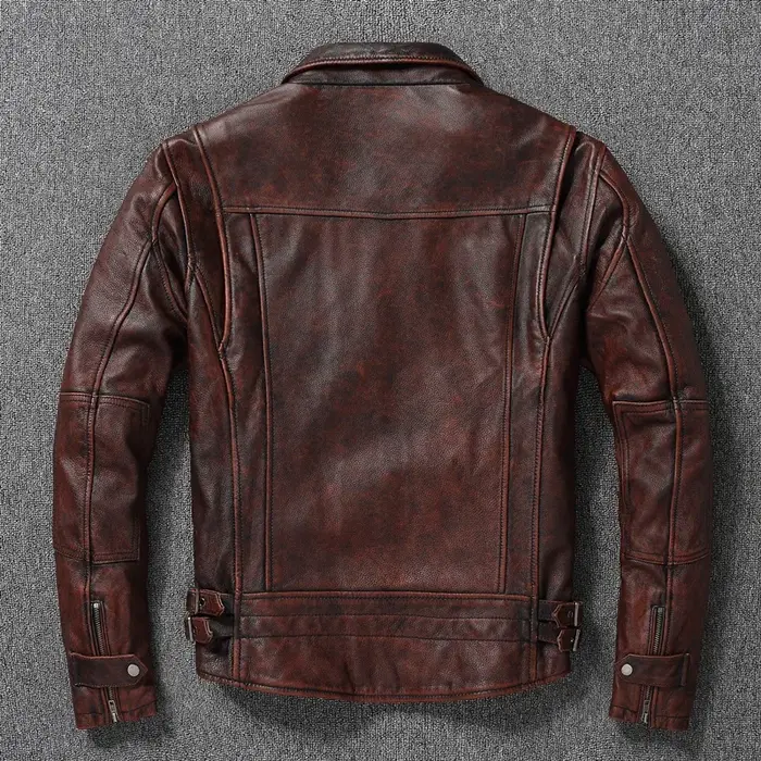 Veste en cuir de vache surdimensionnée