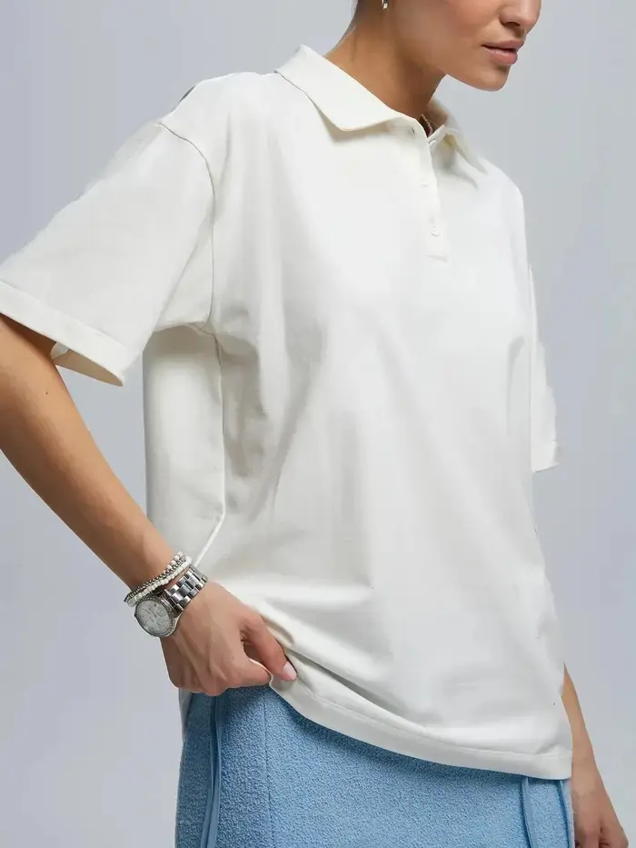 Chemises Polo Tendance pour Femmes, Style Décontracté, Chemises de Golf Respirantes pour Hommes, T-shirts Unisexe, Streetwear, Hauts Blancs Oversize