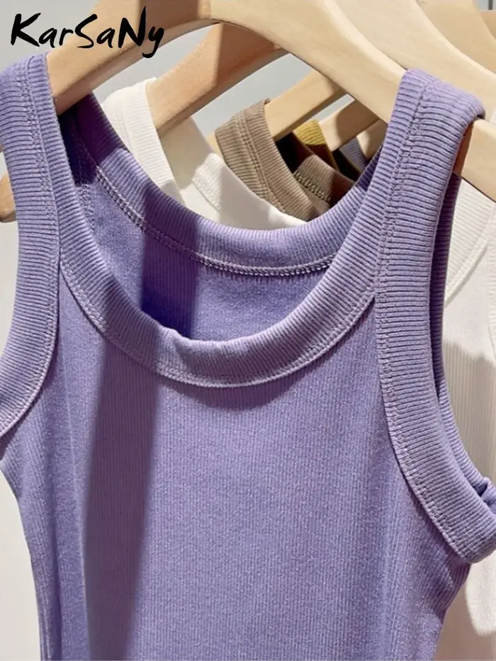 KarSaNy – débardeur d'été pour femme blanc