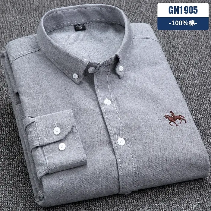 Chemises Oxford à manches longues pour hommes