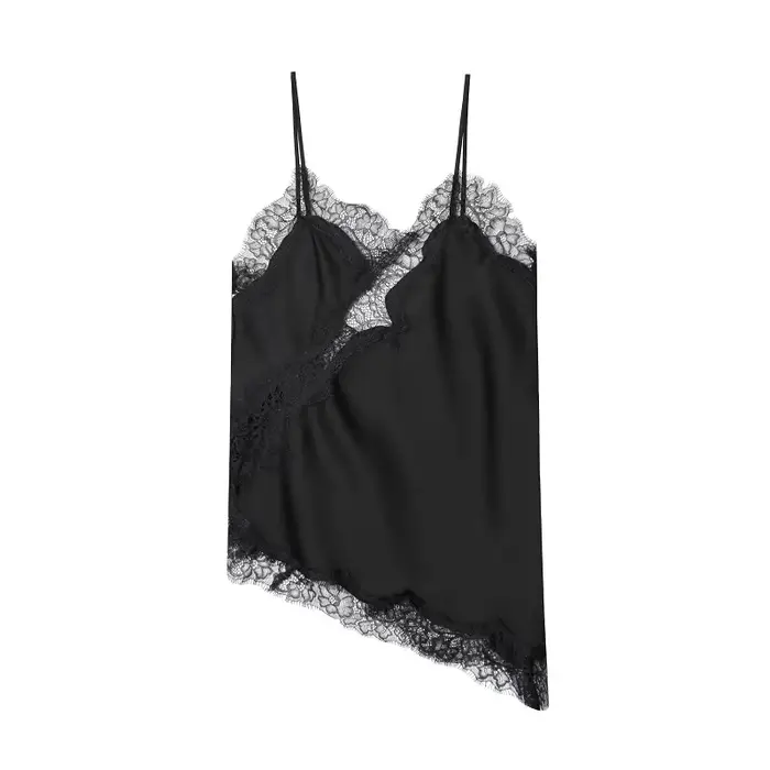 MUJER noir couverture en dentelle pour femmes Camisole Sexy dos nu hauts femme 2025 été sans manches
