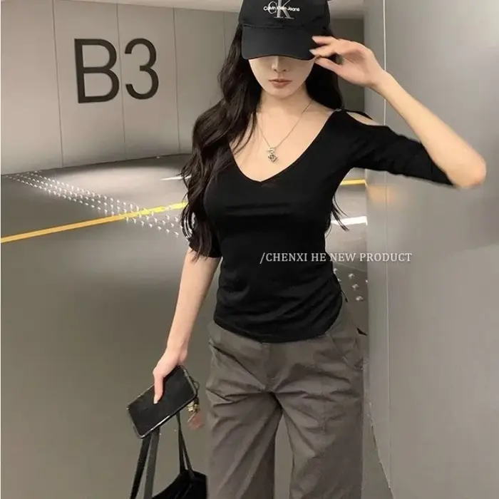 Nouveaux T-shirts sexy à manches courtes