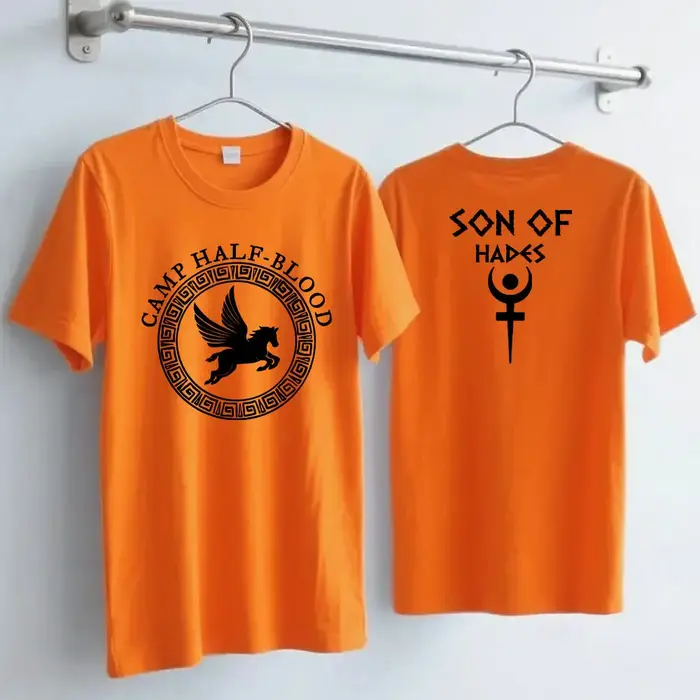 Camp demi-sang hommes femmes T-shirt Long île perce Jack fils Orange