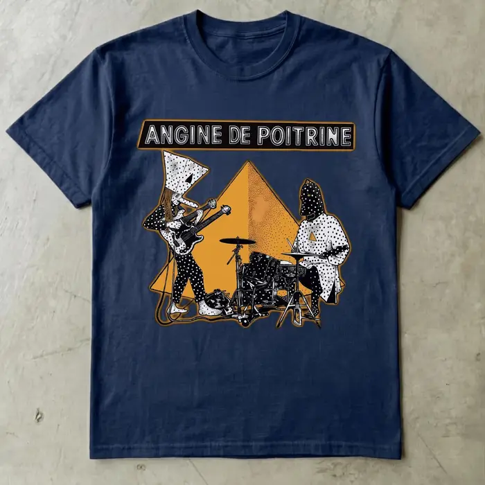 T-shirt Angine de Poitrine Band Graphic 2026 100% Coton Unisexe Homme Femme Y2K Décontracté Populair
