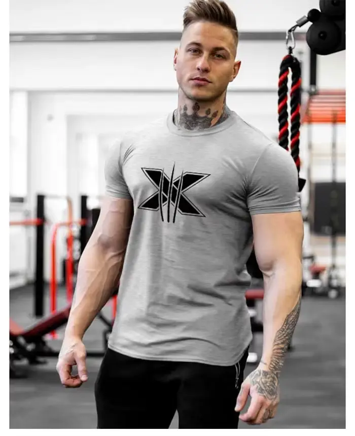 T-shirt pour hommes musculation graphique t-shirts entraînement Fitness