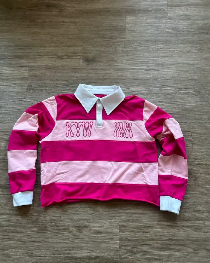 Polo de Rugby rose Hip Hop pour hommes et femmes