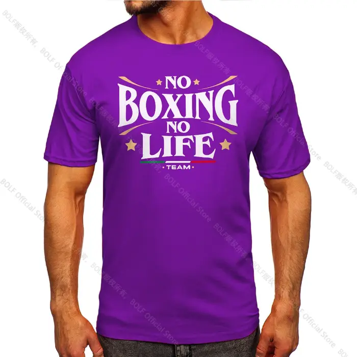 Pas de boxe pas de vie Gym imprimé Vintage hommes T-shirt Sport 100% coton classique t-shirts pour hommes femmes vêtements de Sport hauts