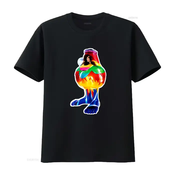 T-shirt vintage Bjork Volta Promo Album des années 2000, design unique et coloré pour les amateurs d