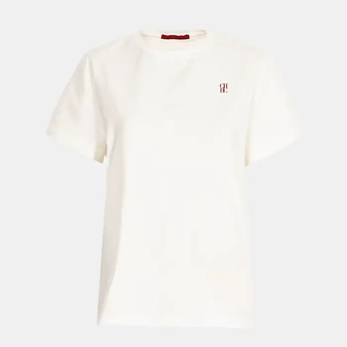 T-shirt pour femme, style décontracté, nouveau design beige brodé, tendance, polyvalent