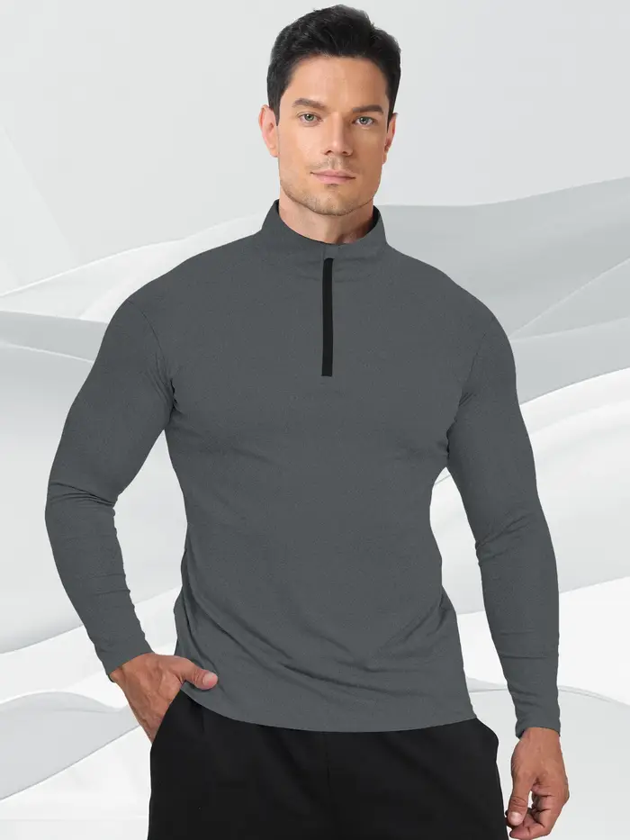 Pull de golf pour homme à col zippé