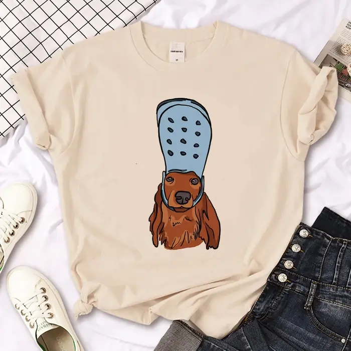 Teckel T-shirts femmes drôle t-shirt femme Streetwear vêtements décontracté hauts