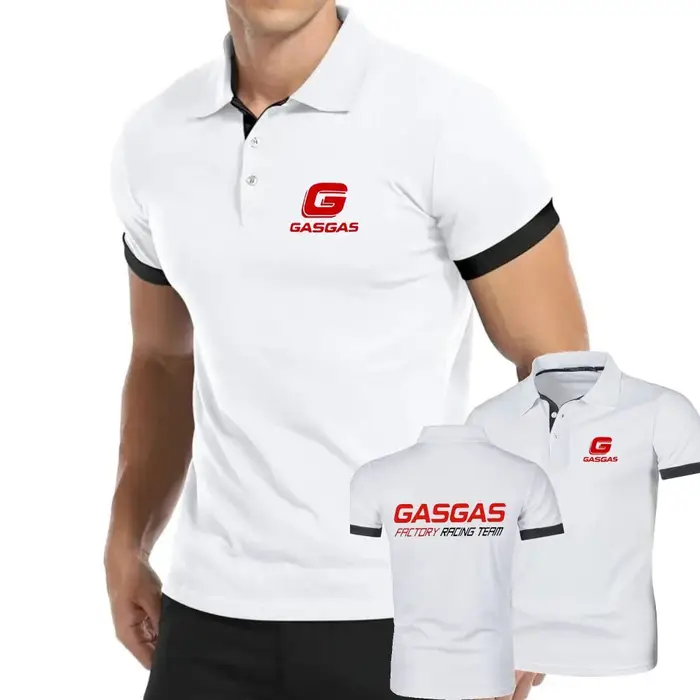 Moto GASGAS usine équipe de course hommes polos décontracté Golf hauts t-shirt respirant maille coton à manches courtes