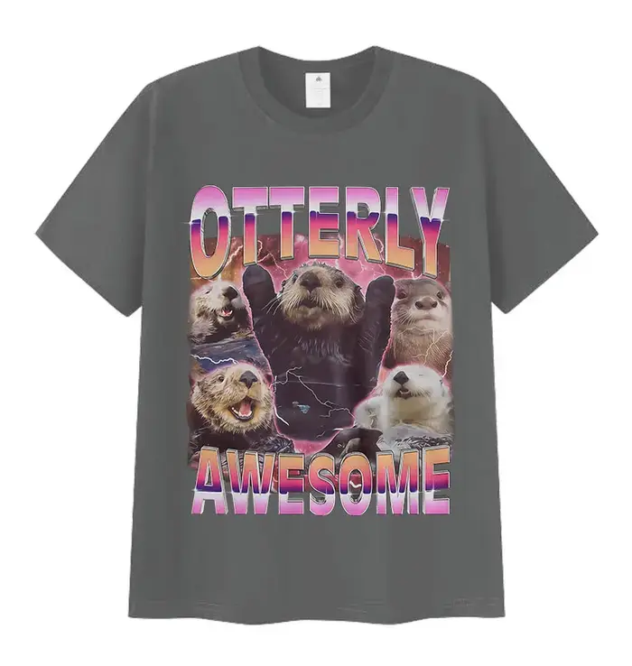 T-shirts graphiques amusants avec motif d'otter