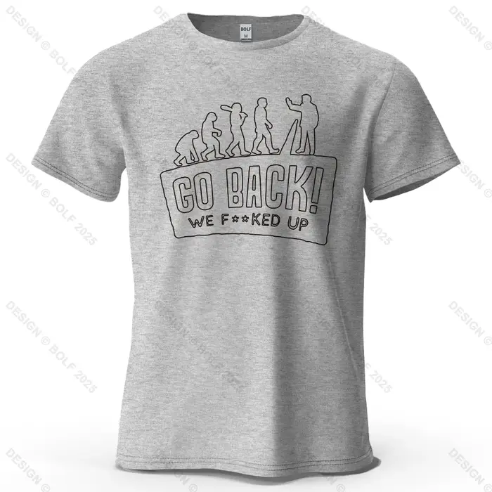 Evolution thème Humor imprimé hommes T-Shirt 100% coton surdimensionné humoristique graphique t-shirts pour haut pour